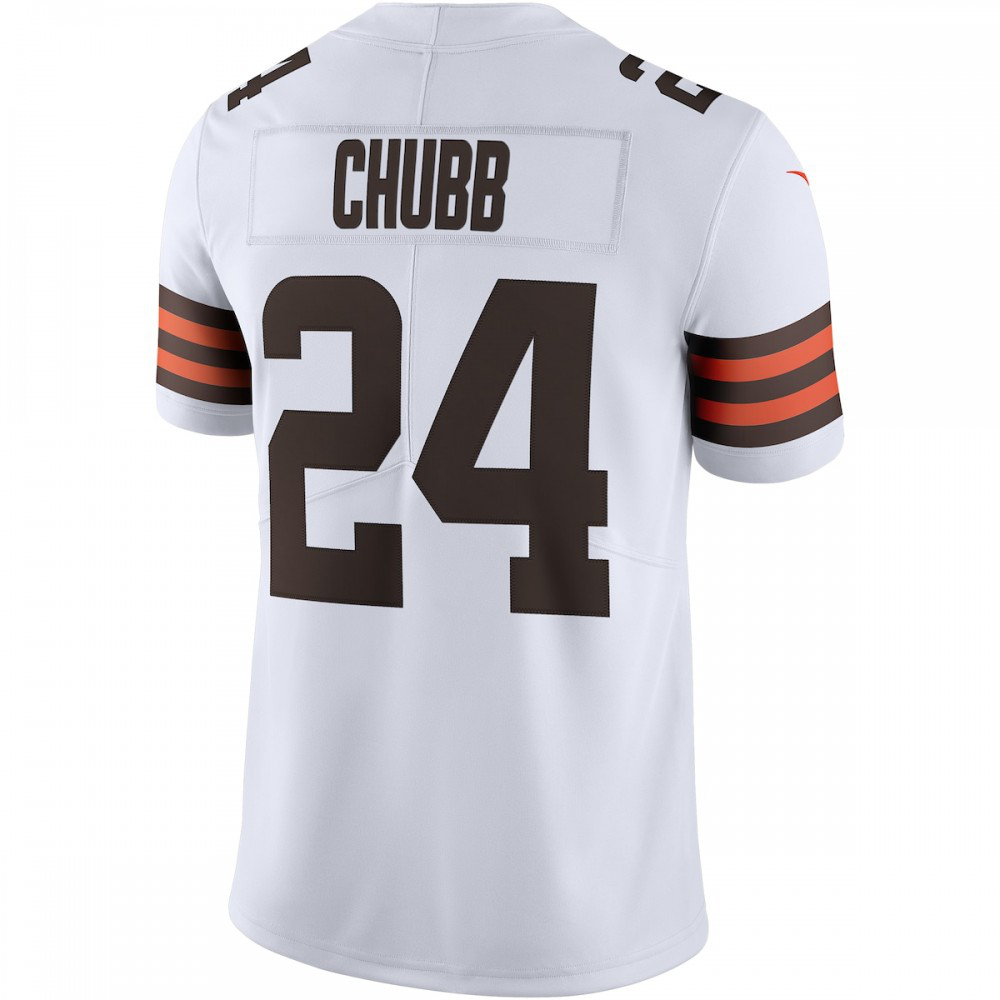 Nick Chubb Cleveland Browns Nike Vapor Limited Jersey - White-GridironStore